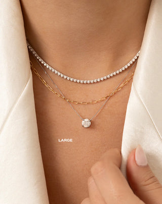 0.375 TCW Round Cut Drop Bar Style Moissanite Necklace 3