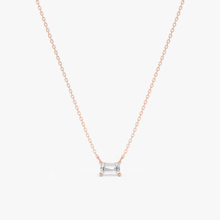 1.0 CT Round Bezel Solitaire Lab Grown Diamond Necklace