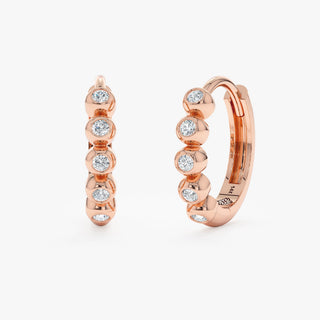 1.0 CT Round Bezel Solitaire Lab Grown Diamond Earrings