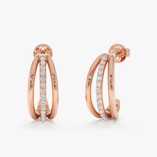 1.0 CT Round Bezel Solitaire Lab Grown Diamond Earrings