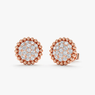 1.0 CT Round Bezel Solitaire Lab Grown Diamond Earrings