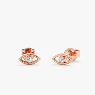 1.0 CT Round Bezel Solitaire Lab Grown Diamond Earrings
