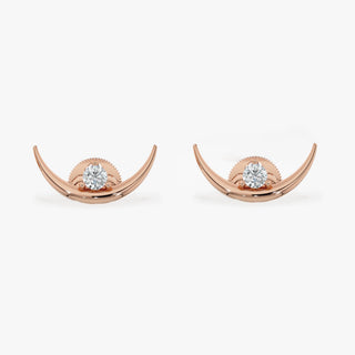 1.0 CT Round Bezel Solitaire Lab Grown Diamond Earrings