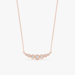 1.0 CT Round Bezel Solitaire Lab Grown Diamond Necklace