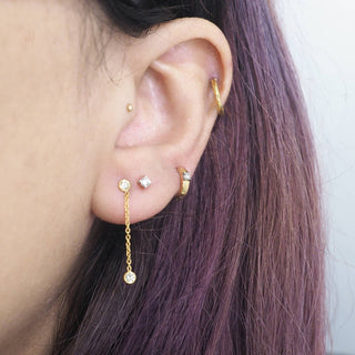 0.08 CT Round Cut Stud Moissanite Earrings 6