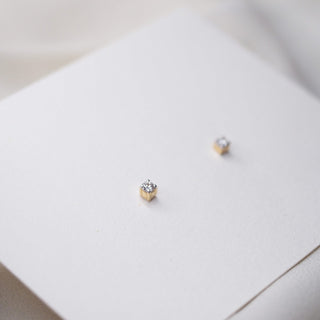 0.08 CT Round Cut Stud Moissanite Earrings 4