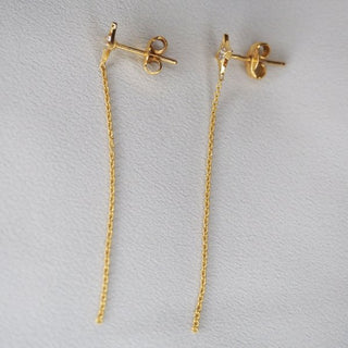 0.13 CT Round Cut Dangle Moissanite Earrings 3