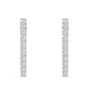 1.0 CT Round Cut Hoop Moissanite Earrings 6