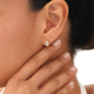 1.0 CT Round Bezel Solitaire Lab Grown Diamond Earrings