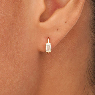 1.0 CT Round Bezel Solitaire Lab Grown Diamond Earrings