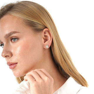 1.0 CT Round Bezel Solitaire Lab Grown Diamond Earrings