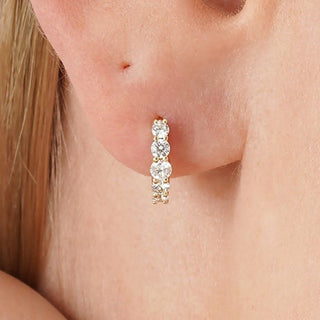 1.0 CT Round Bezel Solitaire Lab Grown Diamond Earrings