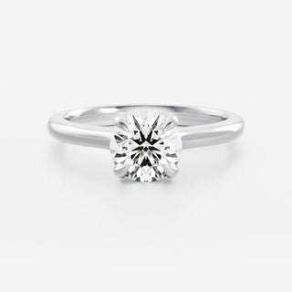 Round Cathedral Solitaire Lab Grown Diamond Engagement Ring