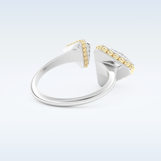 Beautiful Open Wedding Band with 0.33 CT Round Cut Moissanite