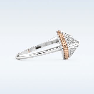 Beautiful Open Wedding Band with 0.33 CT Round Cut Moissanite