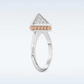 Beautiful Open Wedding Band with 0.33 CT Round Cut Moissanite