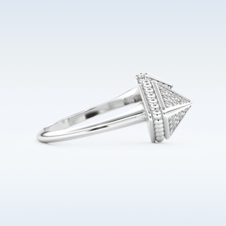 Beautiful Open Wedding Band with 0.33 CT Round Cut Moissanite