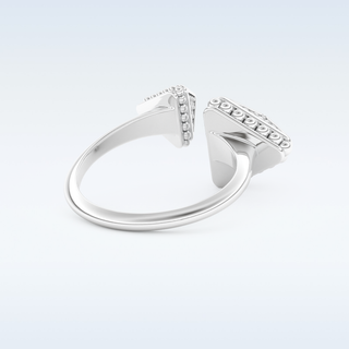 Beautiful Open Wedding Band with 0.33 CT Round Cut Moissanite