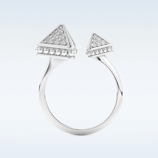 Beautiful Open Wedding Band with 0.33 CT Round Cut Moissanite