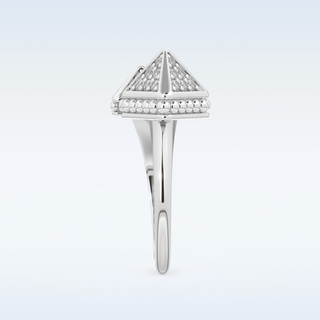 Beautiful Open Wedding Band with 0.33 CT Round Cut Moissanite