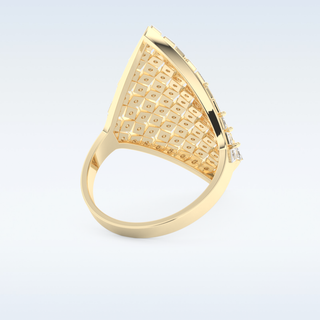 Beautiful Honey Comb Style Wedding Band with 0.37 CT Round Cut Moissanite