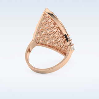Beautiful Honey Comb Style Wedding Band with 0.37 CT Round Cut Moissanite