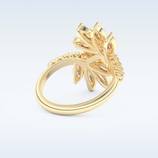 Beautiful Wedding Band with 1.95 CT Round & Marquise Cut Moissanite