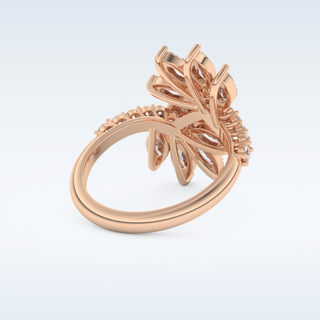 Beautiful Wedding Band with 1.95 CT Round & Marquise Cut Moissanite