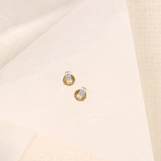 1.0 CT Round Bezel Solitaire Lab Grown Diamond Earrings