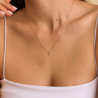 1.0 CT Round Bezel Solitaire Lab Grown Diamond Necklace