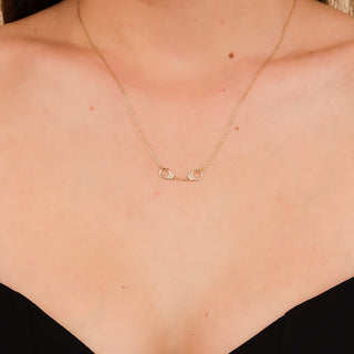 1.0 CT Round Bezel Solitaire Lab Grown Diamond Necklace
