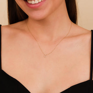 1.0 CT Round Bezel Solitaire Lab Grown Diamond Necklace