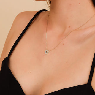 1.0 CT Round Bezel Solitaire Lab Grown Diamond Necklace