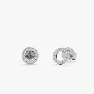 1.0 CT Round Bezel Solitaire Lab Grown Diamond Earrings