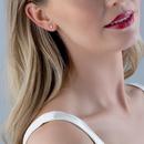 0.23 TCW Round Cut Solitaire Style Moissanite Earrings 4