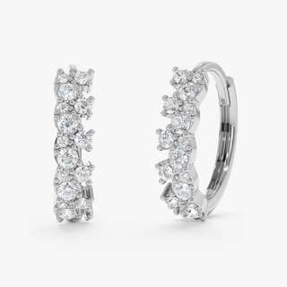 1.0 CT Round Bezel Solitaire Lab Grown Diamond Earrings