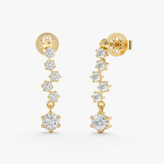 1.0 CT Round Bezel Solitaire Lab Grown Diamond Earrings