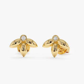1.0 CT Round Bezel Solitaire Lab Grown Diamond Earrings