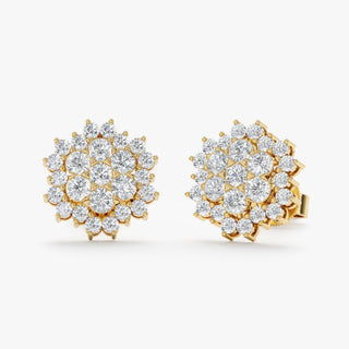 1.0 CT Round Bezel Solitaire Lab Grown Diamond Earrings