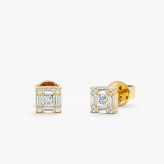 1.0 CT Round Bezel Solitaire Lab Grown Diamond Earrings