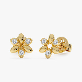 1.0 CT Round Bezel Solitaire Lab Grown Diamond Earrings