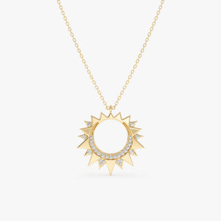 1.0 CT Round Bezel Solitaire Lab Grown Diamond Necklace