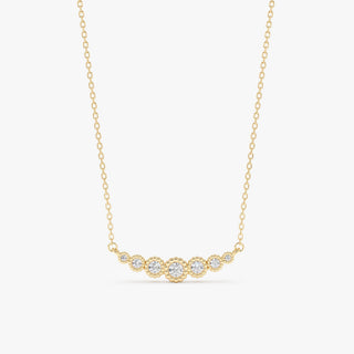 1.0 CT Round Bezel Solitaire Lab Grown Diamond Necklace