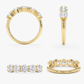 2 CT Round Three Stones Lab Grown Diamond Engagement Ring