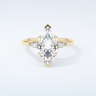2.0 CT Marquise Cut Three Stone Moissanite Engagement Ring 1