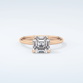 2.0 CT Asscher Cut Solitaire Moissanite Engagement Ring 7