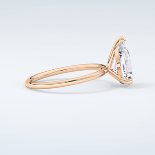 2.0 CT Pear Cut Solitaire Moissanite Engagement Ring 10