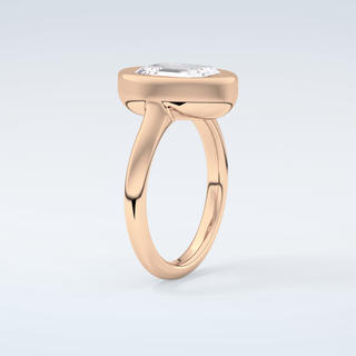 2.0 CT Emerald Cut Solitaire Bezel Moissanite Engagement Ring 12