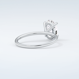 2.0 CT Oval Cut Solitaire Moissanite Engagement Ring 15