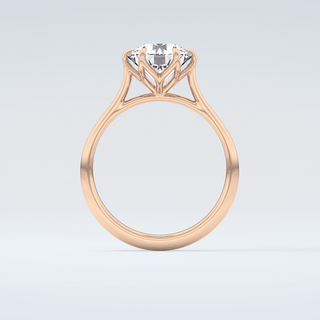 2.0 CT Round Cut Solitaire Style Moissanite Engagement Ring 8